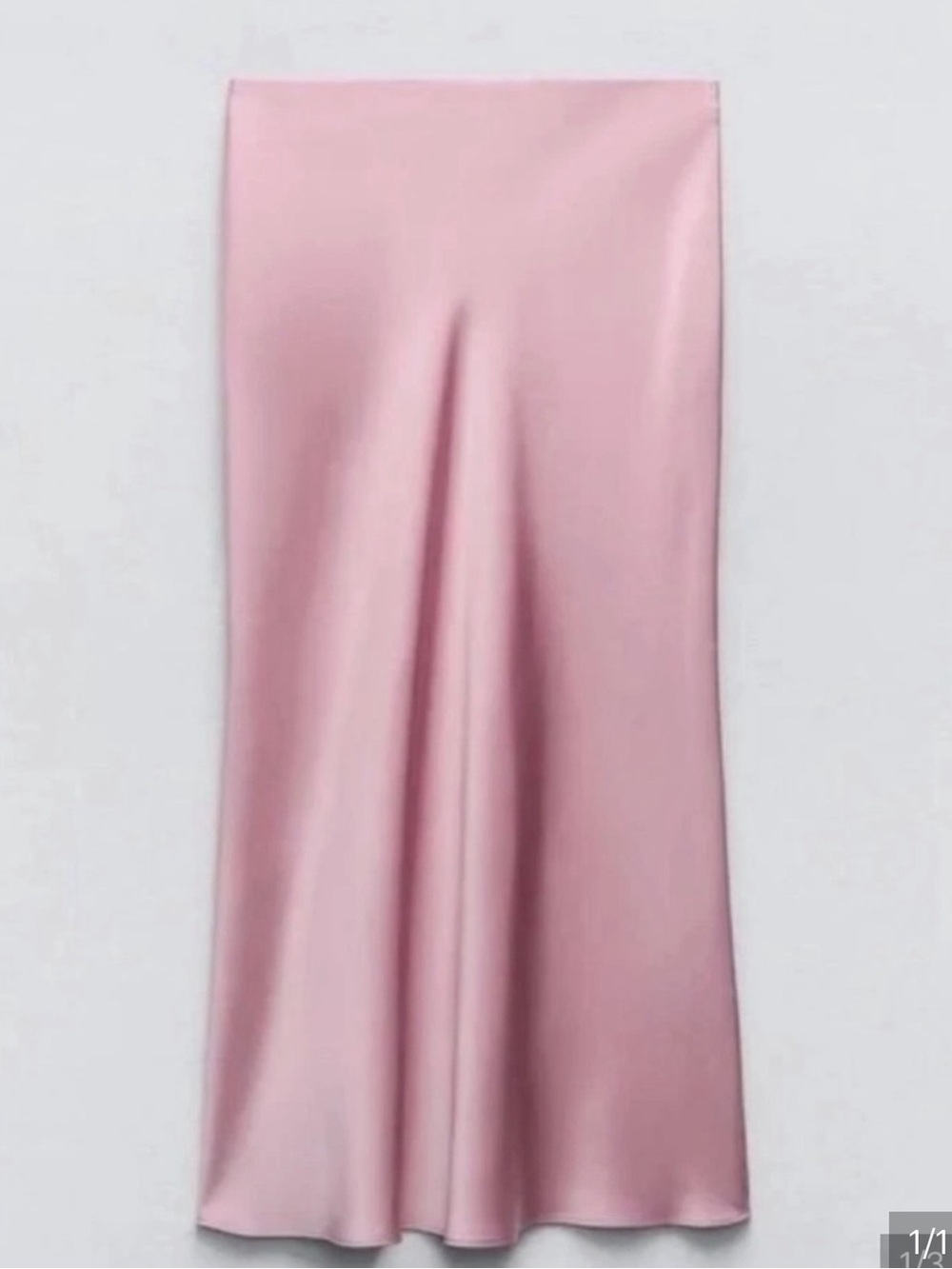 Zara pink  Satin Midi Skirt